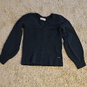 Abercrombie & Fitch Dark Green Soft Af V-Neck Sweater